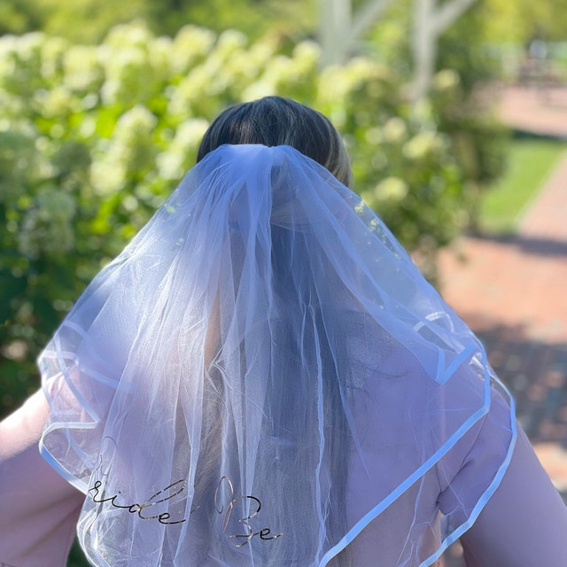 Bride Veil Bachelorette Party Veil Bridal Shower Veil Bride to Be Veil  (EB3296BTB)