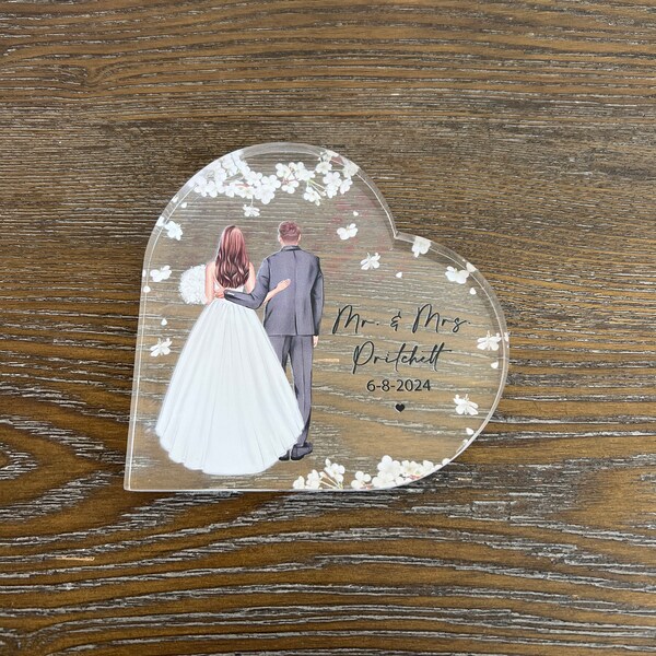 Personalized Heart Acrylic Plaque - Gift for Sisters - Up to 5 Sisters - Sisters are always connected by heart main image 0