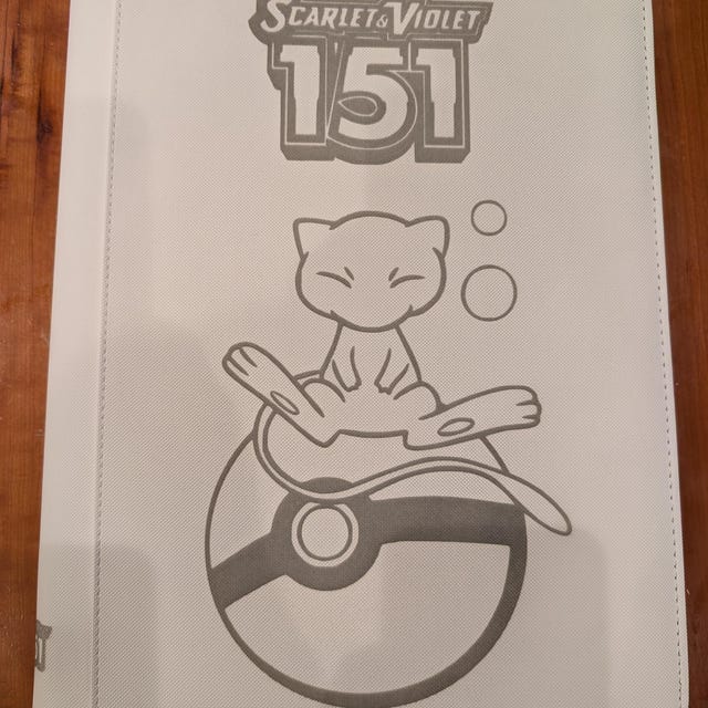 151 Mew on Pokeball - Pokemon TCG Master Set Pink Binder - WHITE