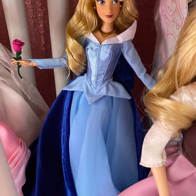 aurora in blue dress Aurora Inspired Doll Dress: Light Blue Gown for 11.5