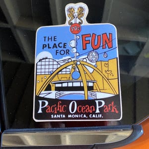Vintage 1960's Style Pacific Ocean Park CA California Santa Monica