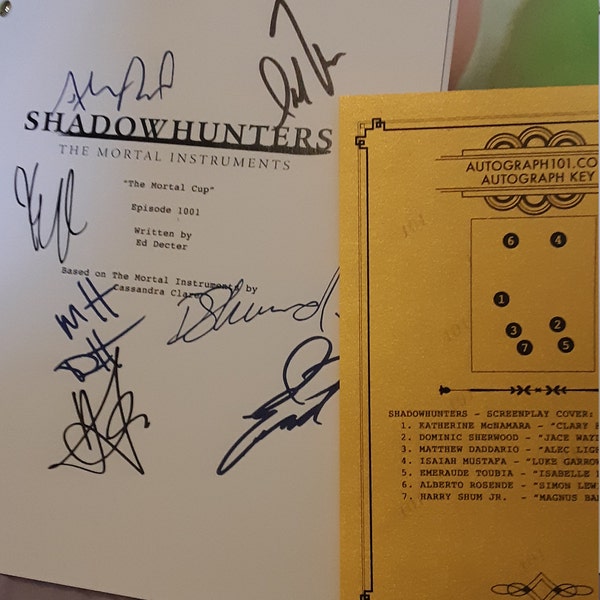 Shadowhunters TV Show Signed Script Autograph Card Clary Fray Jace ...