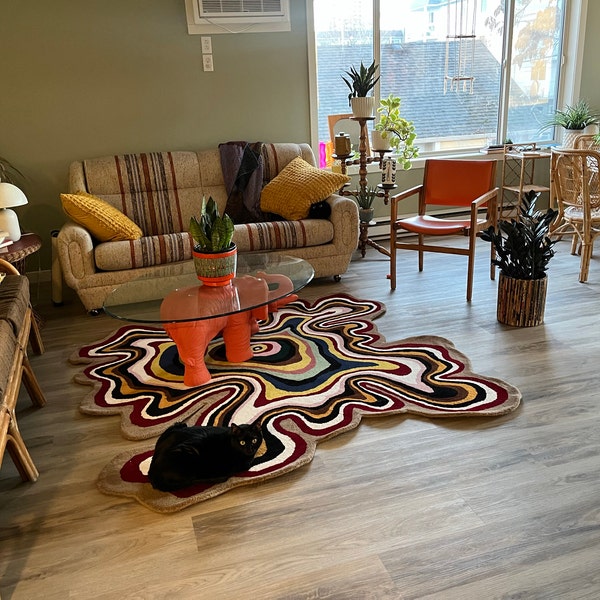 130 Modern Rug/ Arts Rug/ Home Decor Rug/ Salon Rug/handtufted Rug