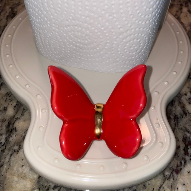 Nora Fleming Mini Red Butterfly - Excellent Condition ~ A291