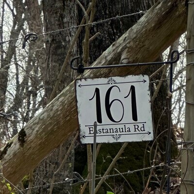 Farmhouse Custom Address Hanging Sign Cute Rustic Country - Etsy