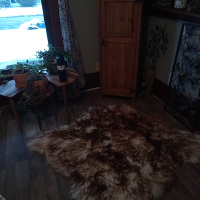 GIANT SHEEPSKIN Double XXL Mouflon Throw Genuine Leather Sheep Skin 48