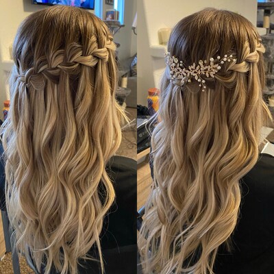 bridal back headpiece