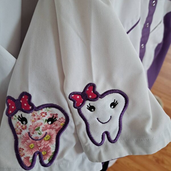 Tooth Embroidery Design - Footh Applique Design, Tooth Fairy Embroidery ...