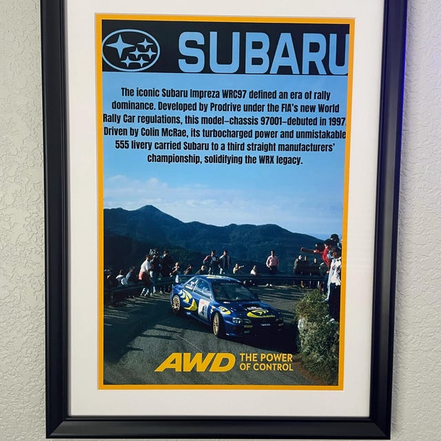 Subaru Impreza WRC97 Rally Car Poster – Vintage Racing Art - Etsy