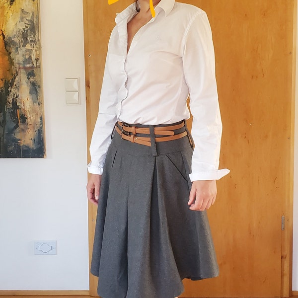 Asymmetrical Wool Skirt