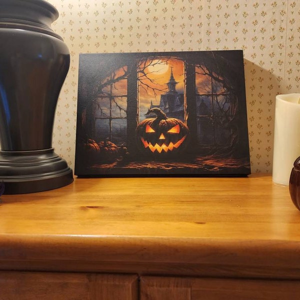 Jack O Lantern Canvas Print: Gothic Halloween Canvas Wall Art - Etsy