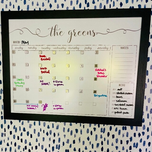 2025-custom-whiteboard-calendar-dry-erase-farmhouse-calendar-menu-planner-kitchen-family-planner-menu-board-knope-etsy