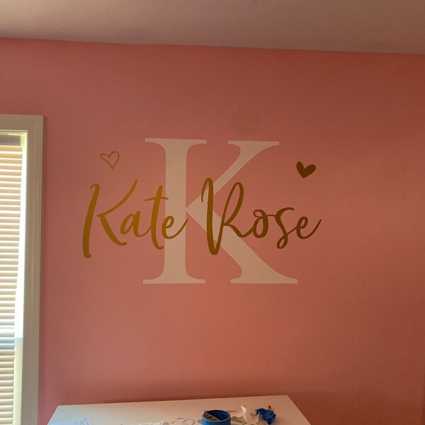Girls Name Wall Decal- Girls Name Nursery Decal- Girls Name Vinyl Decal ...