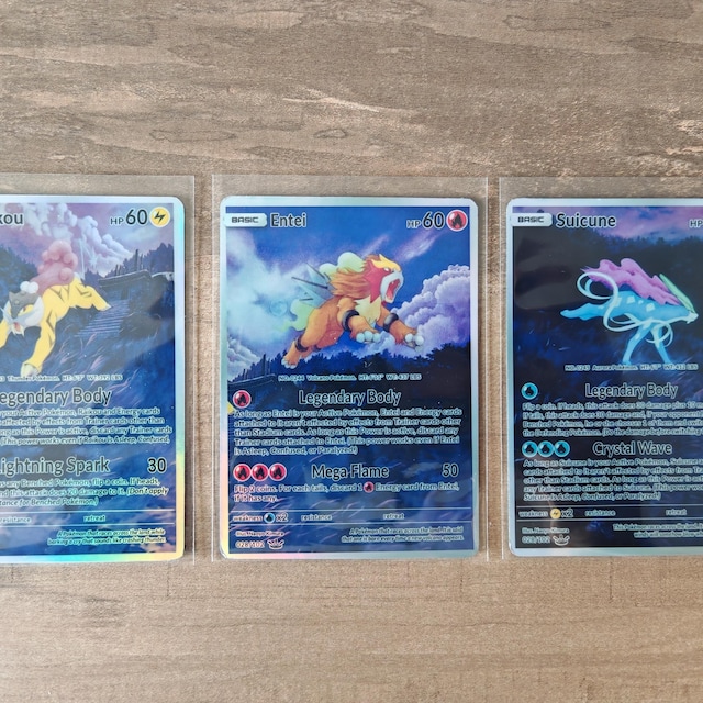 Raikou Suicune Entei Gx V Vstar Pokemon Custom Card Holographic - Etsy