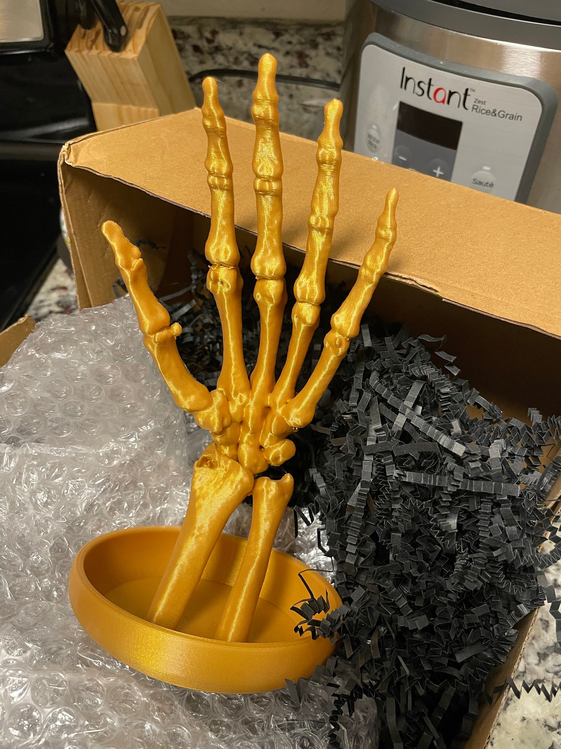 Skeleton Hand Jewellery Holder Stand, Ring Tree, Ring Dish, Unique Jewelry Organizer