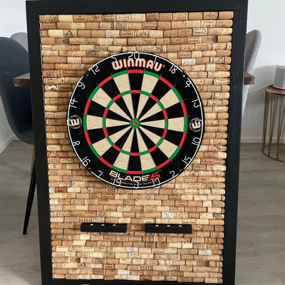 Support Fléchettes Enjoyard 2 En 1 Bois - Présentation Murale Ou Table - Rangement 6 Fléchettes Décoratif Porte Fléchettes Décoratif