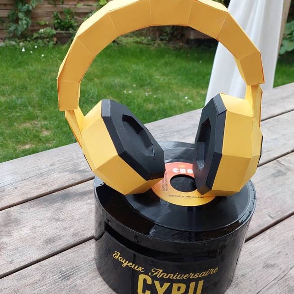 DIY Papercraft 3d Headphones, Lowpoly Headphones, Headphones Pattern ...