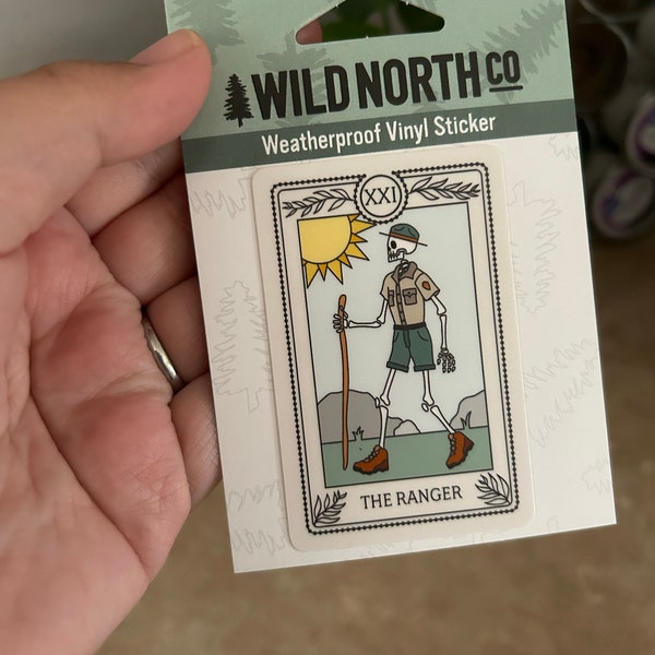 The Ranger Tarot Card Sticker, Hiking Sticker, Gift for Hiker, Park ...