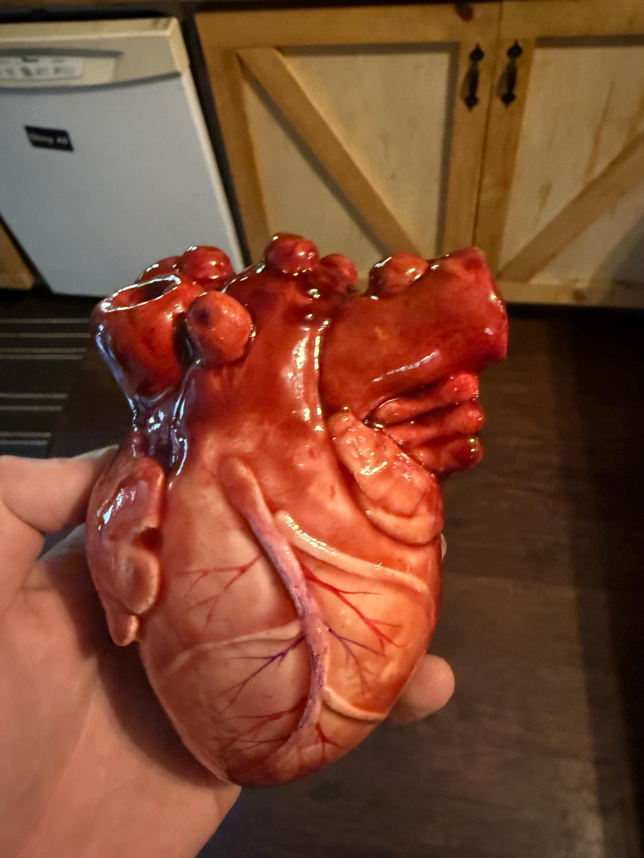 Life Size Human Heart,Handmade Heart,Realistic Heartc,Bloody Heart