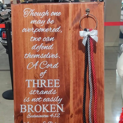 Cord of Three Strands Sign Wedding Sign Unity Braids® Sign - Etsy