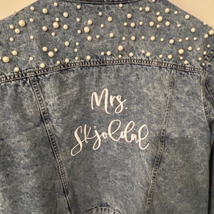 Embroidered Bride Denim Jacket, Bride Jean Jacket, Future Mrs Jacket ...