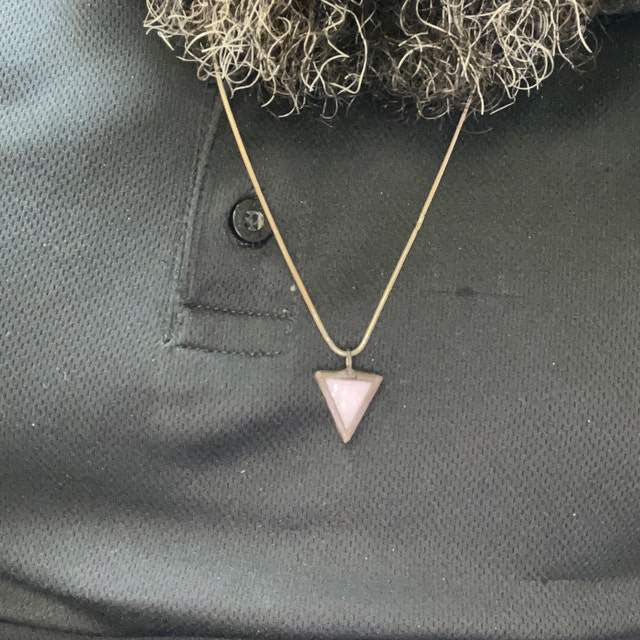 Gay Queer LGBTQ+ Pride Necklace - Stained Glass Pink