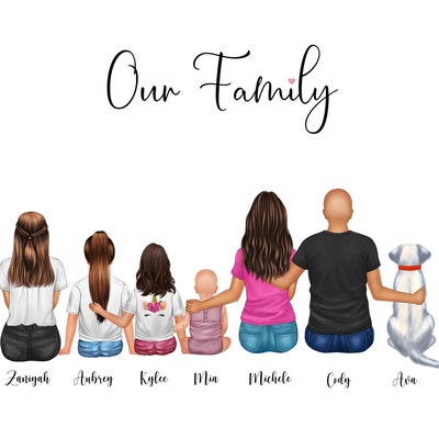 Personalised Family Print, Family Prints, Personalised Family Gift ...