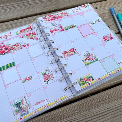 Printable JUNE Stickers Kit, Happy Planner JUNE Monthly Stickers Kit ...