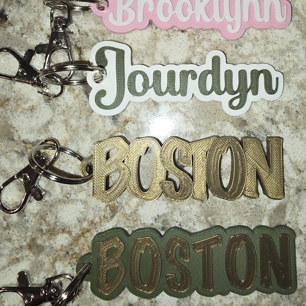 Custom 3D Printed Keychain - Custom Key Chain - Name Keychain - Custom ...