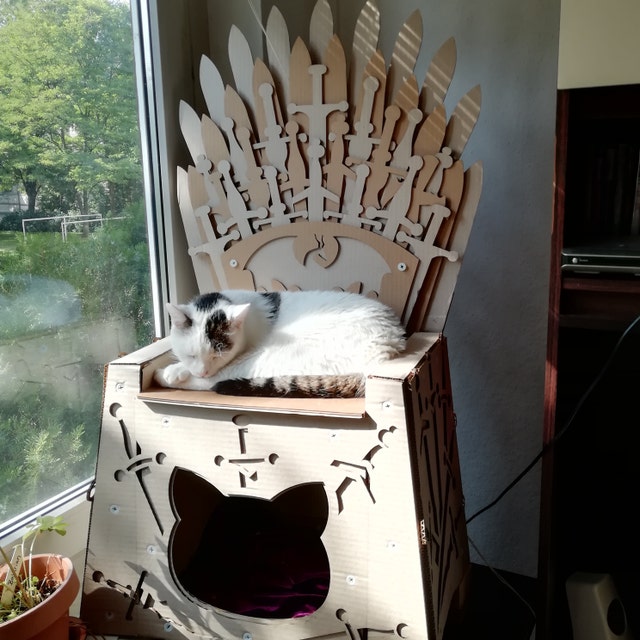 Iron Throne Cardboard Cat House Etsy