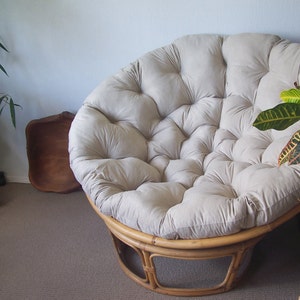 Kussens voor de papasan-stoel, kussen, papasan D-reservekussen van 114 cm, vloerkussen, gevuld zitkussen, hangstoel, gemaakt in de EU, groen gras