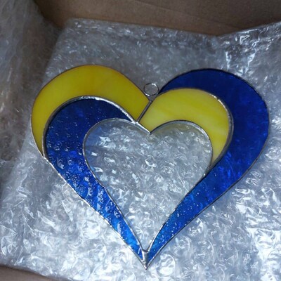 Sunflower Ukraine Peace For Ukraine Acrylic Suncatcher Window Hanging