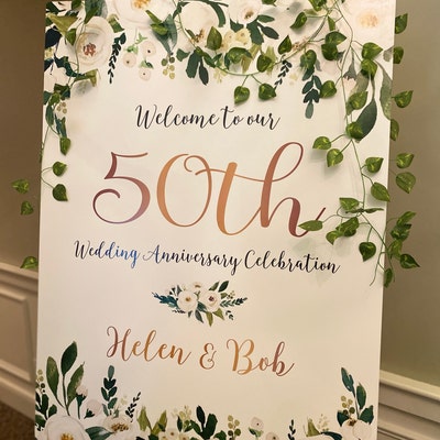 50th Anniversary Poster, 50th Anniversary Sign, Anniversary Sign ...