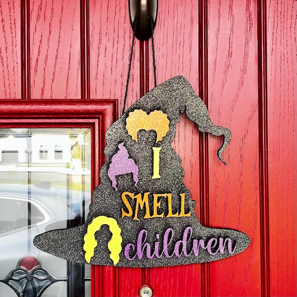 Hocus Pocus Door Hanger Svg, Halloween Door Sign, Welcome Witches Svg ...