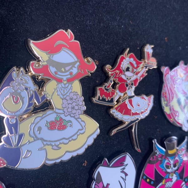 Cottagecore Hazbin Hotel Enamel Pins - Etsy