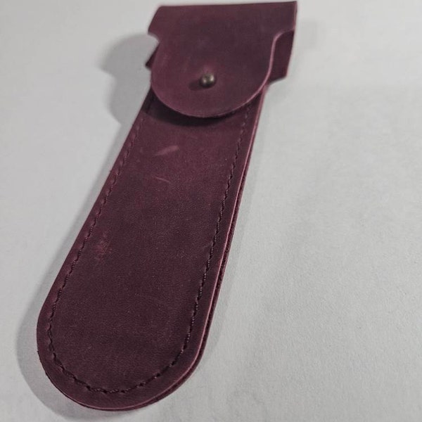 Customized Leather Razor Cover, Handcrafted Leather Razor Case Holder ...