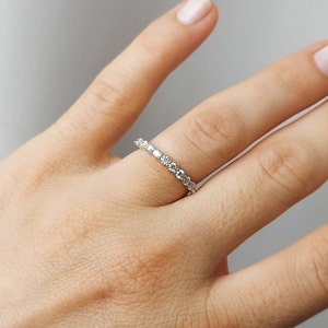 Princess Cut Emerald & Diamond Ring Diamond Stackable Ring | Etsy