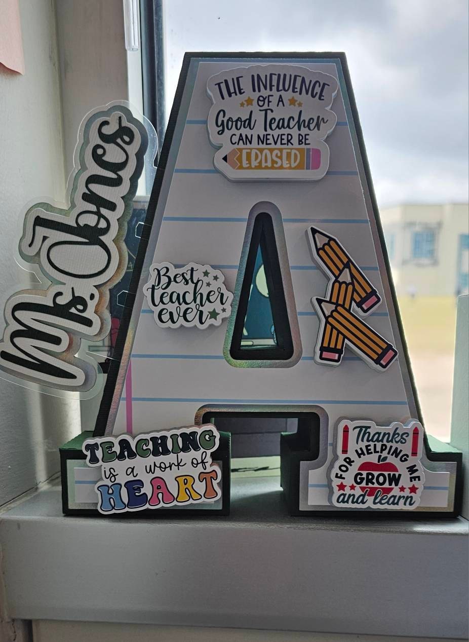 Teacher Appreciation Gift, Teacher Appreciation Week Teacher 3D Letters, Personalized Gift for Teacher Desk Decor