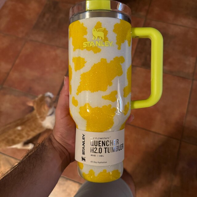2月4日まで掲載 アンドビー まとめ売り 新品未使用 Custom Cow Hide - Authentic Stanley Tumbler - Epoxy Glitter