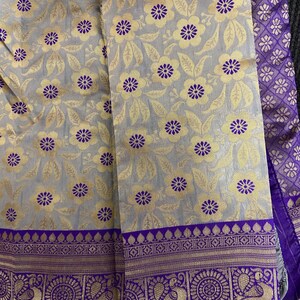 Amfyn Women's Georgette Embellished Sequnece Bollywood Saree With Unstitched Blouse 5.5Mtr (Blue) main image 0