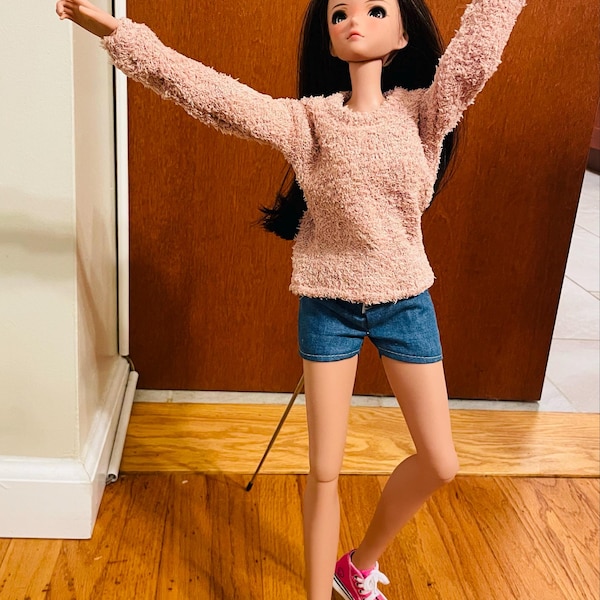 Overalls Girl Bobblehead - Farm Country Style Figurine
