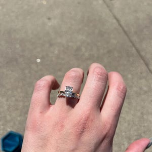 Curved wedding band rose gold Marquise cut Diamond wedding band Vintage Unique Moissanite Matching Stacking band Bridal Custom Promise band