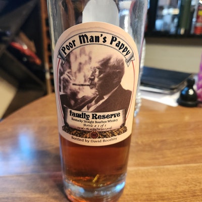 Custom Pappy Van Winkle Label Bottle Poor Man's Pappy Van Winkle Label Pappy Label Personalized ...