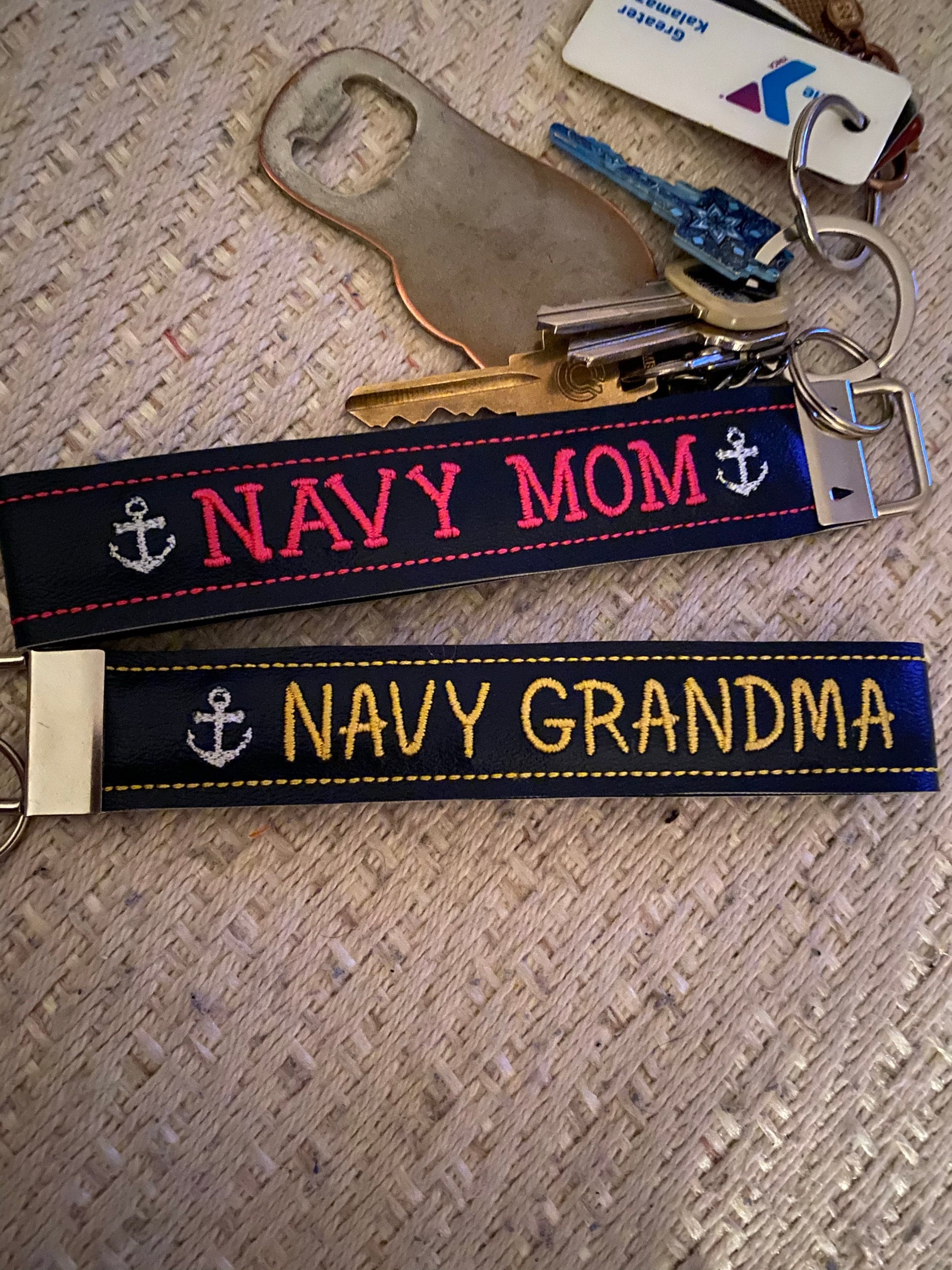 Key Fobs Custom:  Military, Navy, Marines, Army, Coast Guard, Air Force, special occasions, custom words