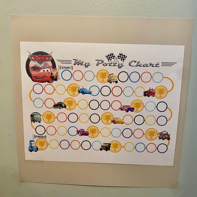 Cars Printable Potty Training Chart - Etsy