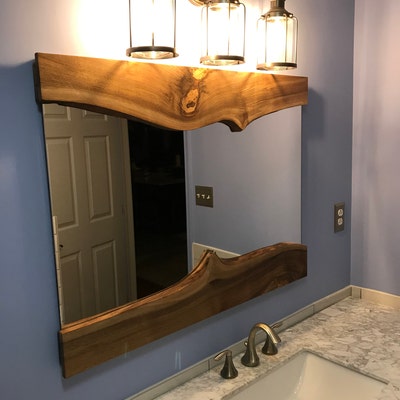 Vanity Mirror Bathroom Mirror Rustic Vanity Mirror Wooden Mirror - Etsy