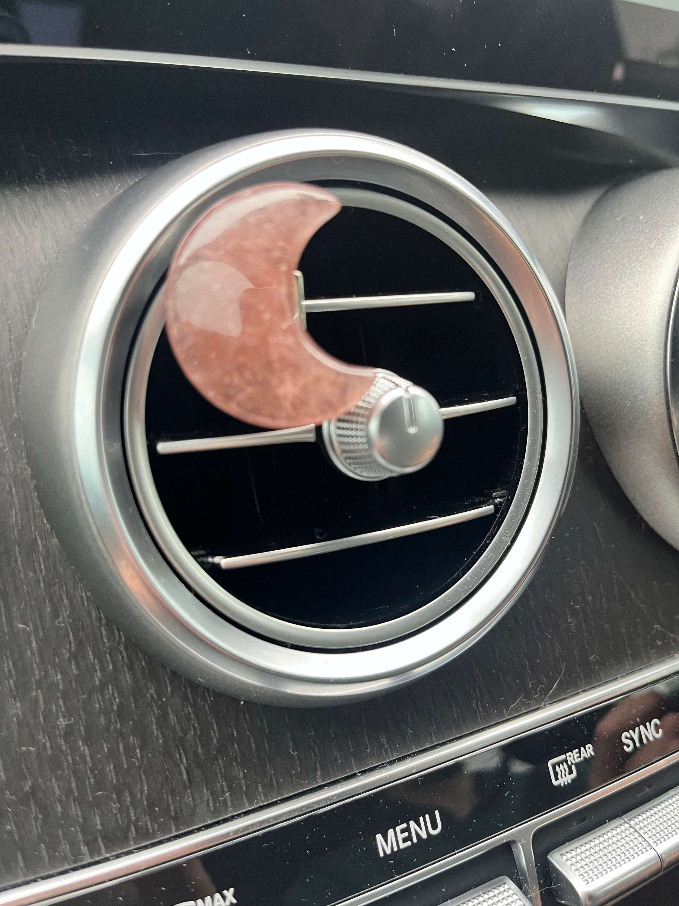 (Set of 2pcs)Crystal Car Vent Clips Crystal Star Moon Car Outlet Decoration, Natural Quartz Car Parts, Car Crystal, Car Gifts