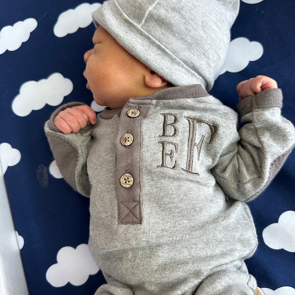 Coming Home Outfit Baby Boy Go Home Outfit Personalized Newborn Baby ...