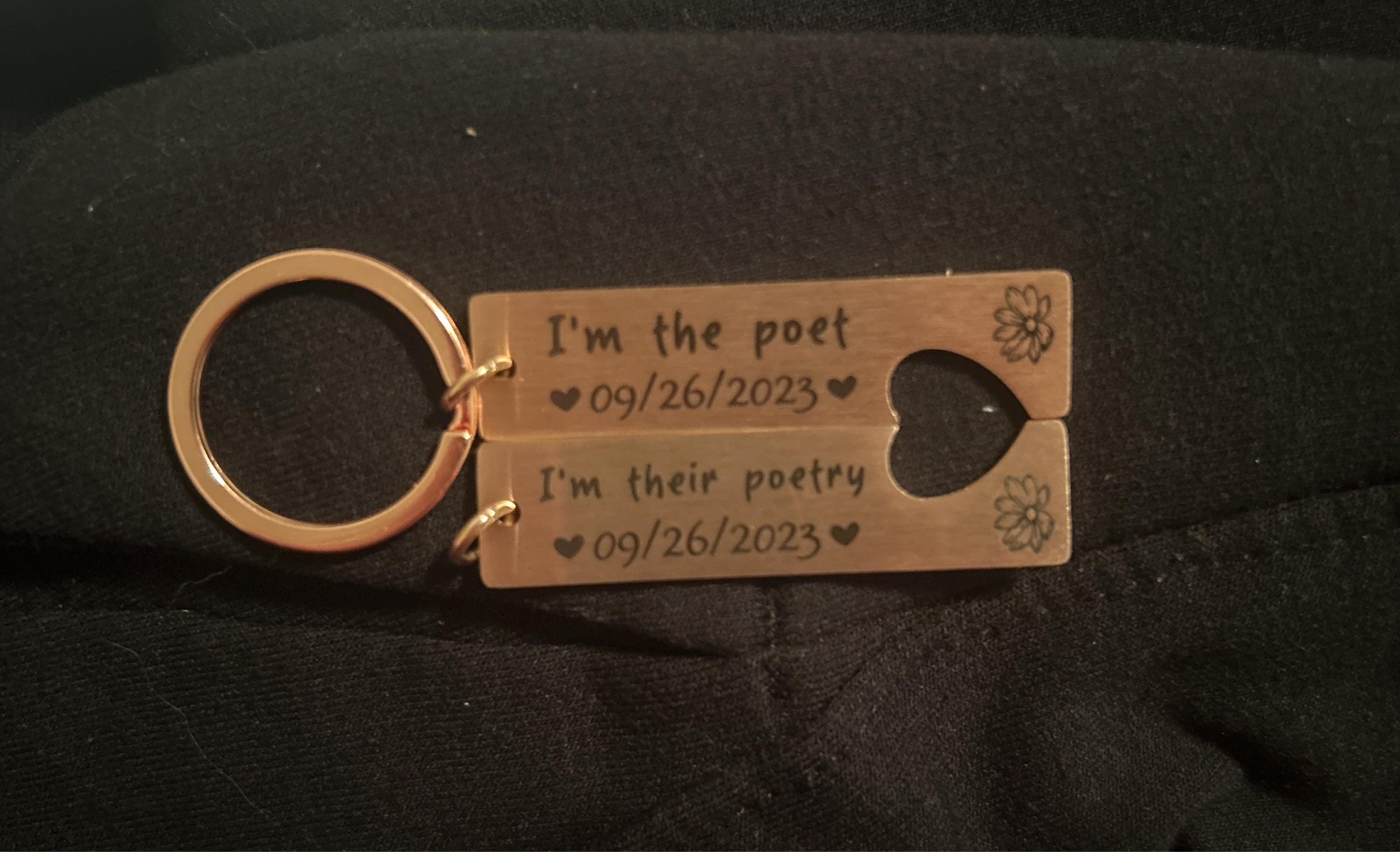 Benutzerdefinierte Paar Keychain Personalisierte Geschenk Für Freund Freundin Passenden Schlüsselanhänger Jahrestag Geschenke für Freund Valentinstag Geschenke