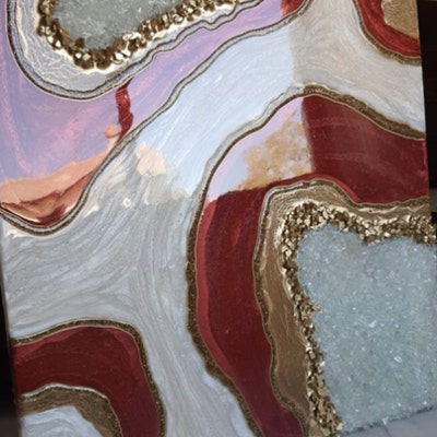 Ready to Ship / Red Resin Geode / Luxury Home / Gift to New Home ...